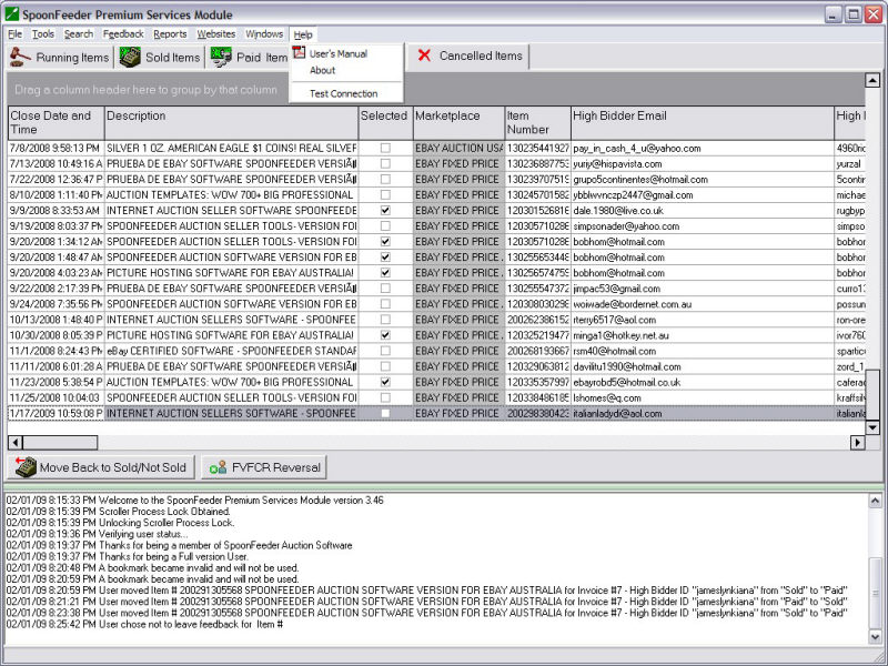 SpoonFeeder's Leading Auction Listing and Management Software